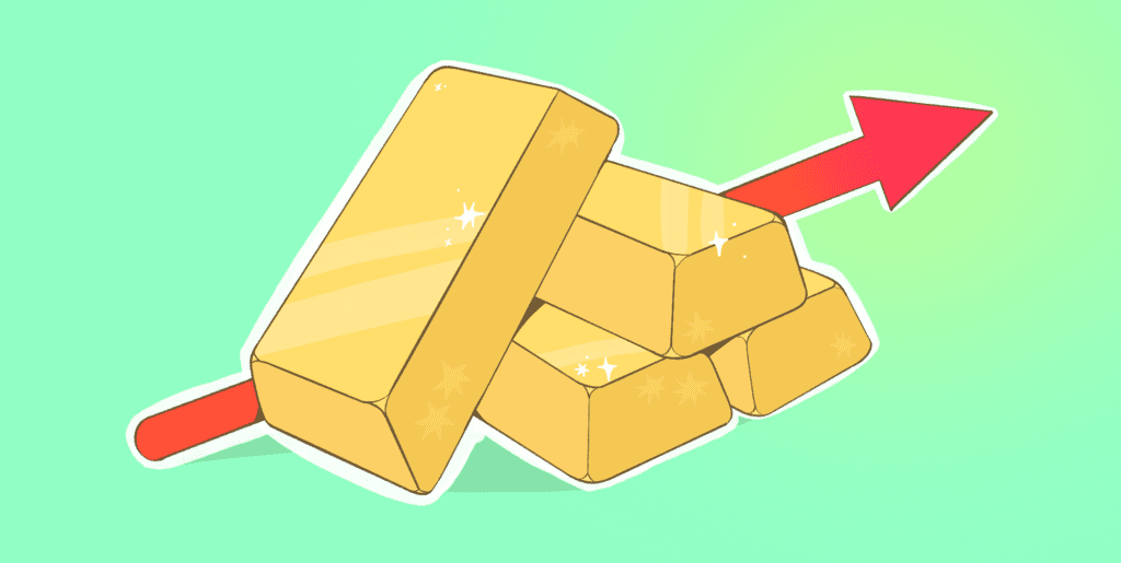 Decline in gold and crude prices with a focus on market trends.