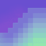Abstract image featuring a blue and green staircase, symbolizing the journey of aspiring traders learning from experts.