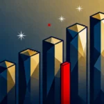 Candlestick chart showing bullish and bearish price action