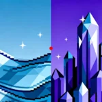A split screen comparing a forex chart and a stock chart