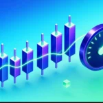 Indicador RSI graficado debajo de un gráfico de forex EUR/USD, oscilando entre zonas de sobrecompra y sobreventa a lo largo de una sesión de trading